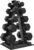 Fitvids Dumbbell Set with Rack â€“ Dumbbell + A-Rack: 150LBS Set â€“ Black