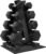 Fitvids 100 LB Rubber Coated Hex Dumbbell Set with Storage Rack, 5-25LB Hand Weight Set with Anti-Slip Grip for Home Gym