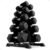 BalanceFrom Rubber Coated Hex Dumbbell Set with A-Frame Rack, Black | – Solid Cast Iron Home Gym Weights with Chrome Handles for Full-Body Strength Training and Muscle Toning