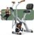 pooboo Foldable Exercise Bike, Stationary Bike with Elliptical Mode, 8 Level Magnetic Resistance, Silent Bike for Home Indoor, Fitness and Rehab Training, Adjustable Seat&Handrail, LCD monitor, 300LBS