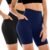 Leafigure 2 Pack Womens Biker Shorts with Pockets, High Waisted Yoga Shorts for Women Running Gym and Workout