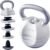 BYZOOM FITNESS Pure Series Adjustable Kettlebell 30/40/50LB – 5-IN-1 Weight Change, Patented Quick-Change Machenism, Ergonomic Curved Handle for Home Gym, Strength Training, HIIT, White OR Black