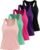 Real Essentials 5 Pack: Women’s Racerback Tank Top Dry-Fit Athletic Performance Yoga Activewear (Available in Plus Size)
