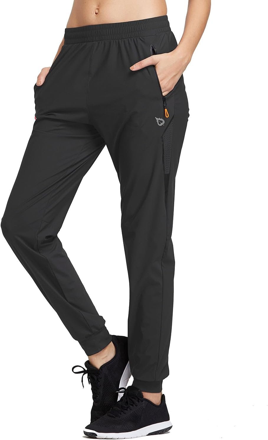 baleaf Women’s Joggers Running Pants Quick Dry Lightweight Workout with Zipper Pockets Drawstring Hiking Travel Gym