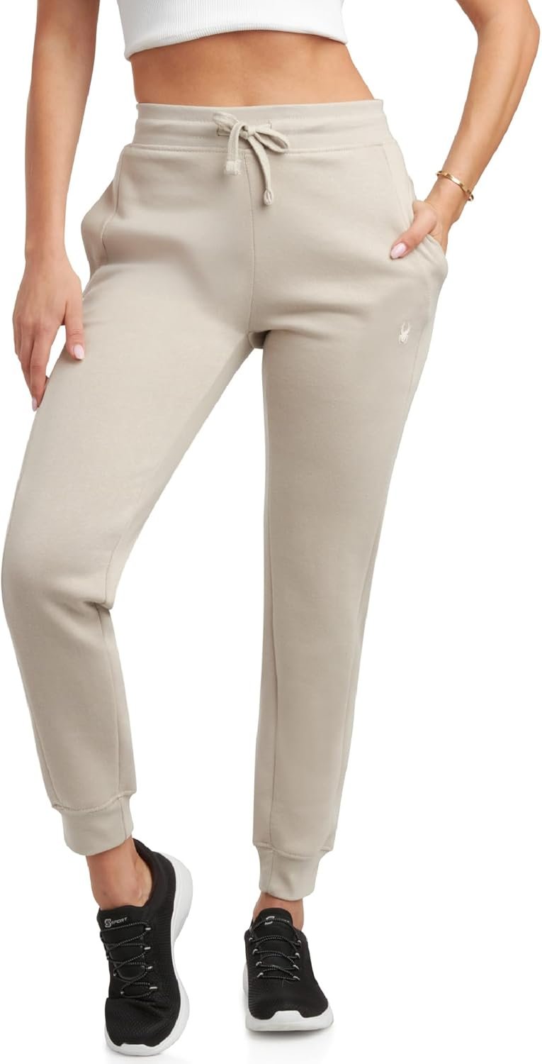 Spyder Womens Jogger Pants – Slim Fit Athletic Sweatpants Women – High Waisted Soft Brushed Fleece Joggers for Women