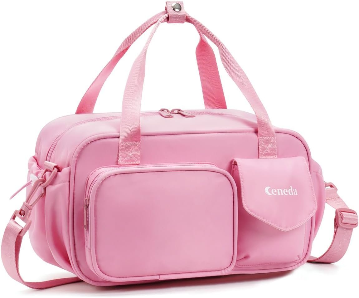 Ceneda 12 inch Mini Gym Bag for Women, Small Duffle Bag with Wet Pocket, Lightweight Multi-Pocket Travel Tote for Yoga, Sports, Workout, Daily Use – Water-Resistant
