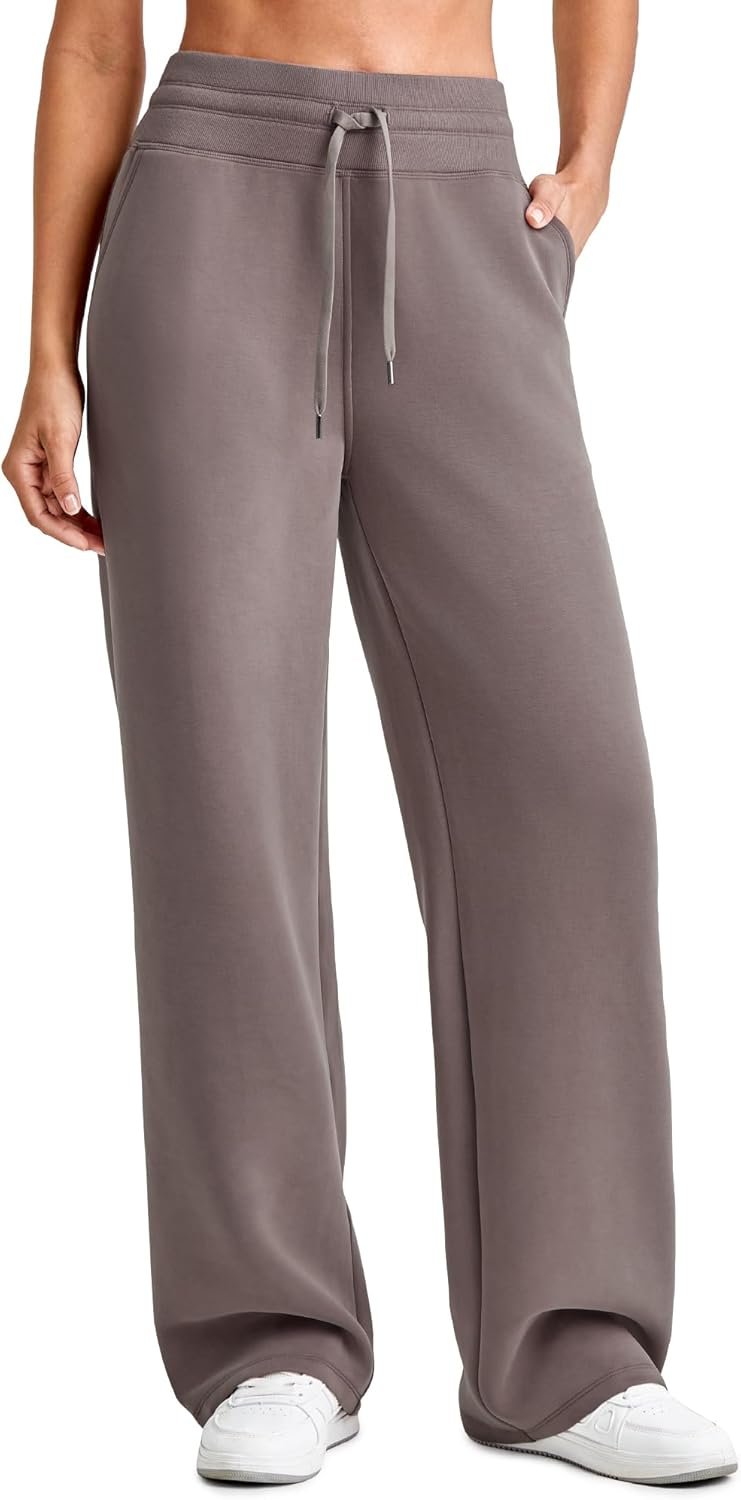G4Free Smoofit Modal Soft Wide Leg Sweatpants for Women High Waist Drawstring Casual Lounge Pants with Pockets