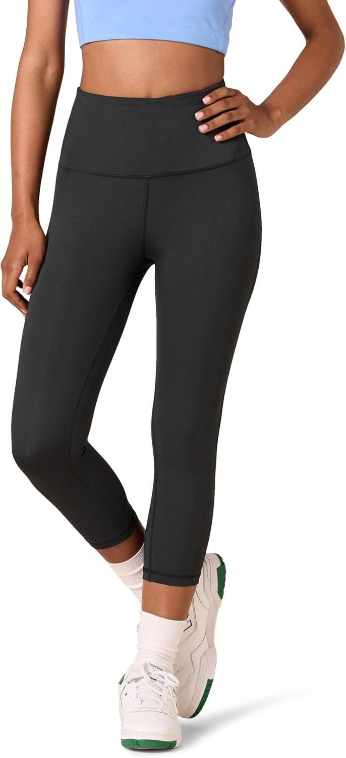 Amazon Essentials Women’s High Waisted Active Sculpt Cropped Workout Exercise Capri Leggings