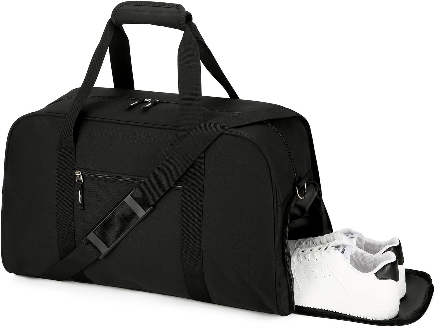 Searock 45L Gym Bag for Men & Women with Shoe Compartment, 21” Large Duffle Bag for Travel, Sports, Fitness & Workout, Black