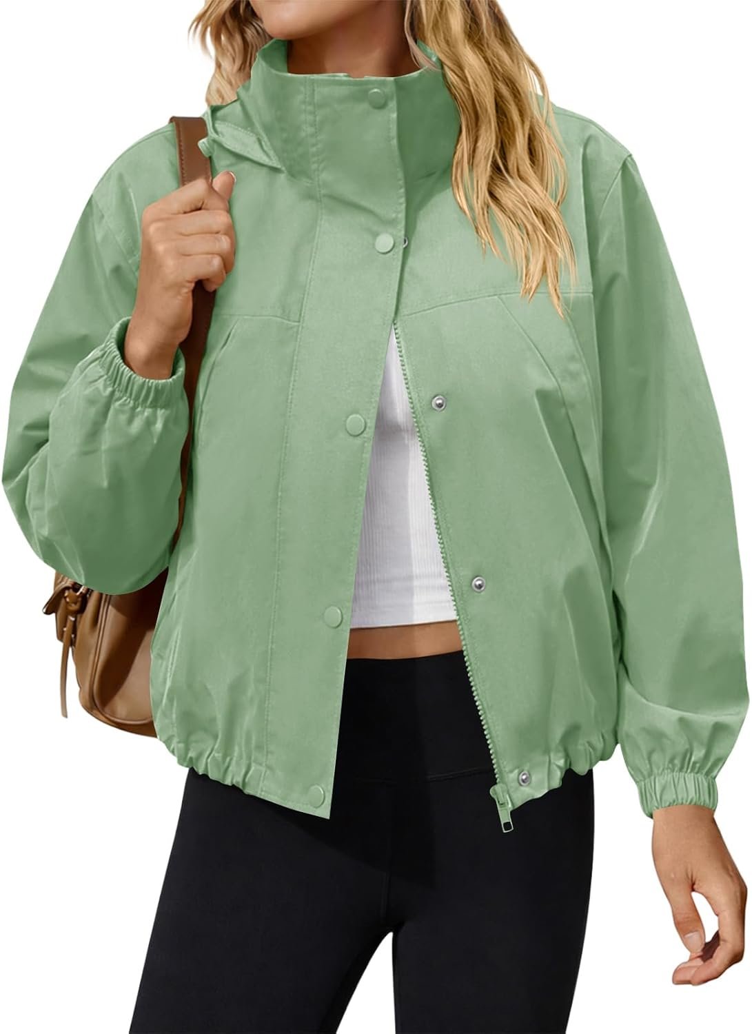 Yousify Womens Lightweight Jacket Windbreaker Hooded Athletic Sun Protection Outerwear Hiking Jackets Spring Coats