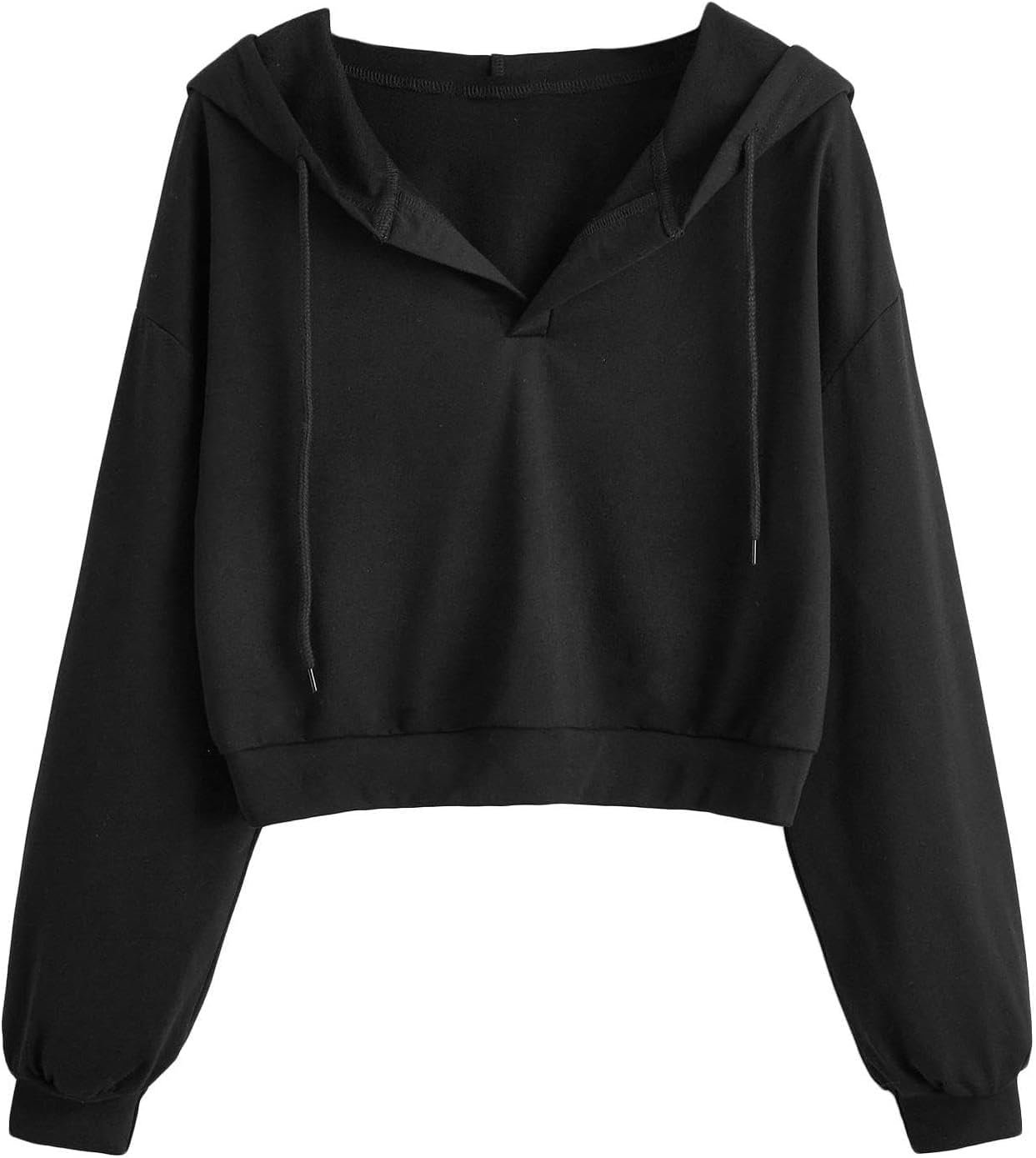 Remidoo Women’s Casual Sun and Moon Print Hoodie Long Sleeve Crop Top Sweatshirt