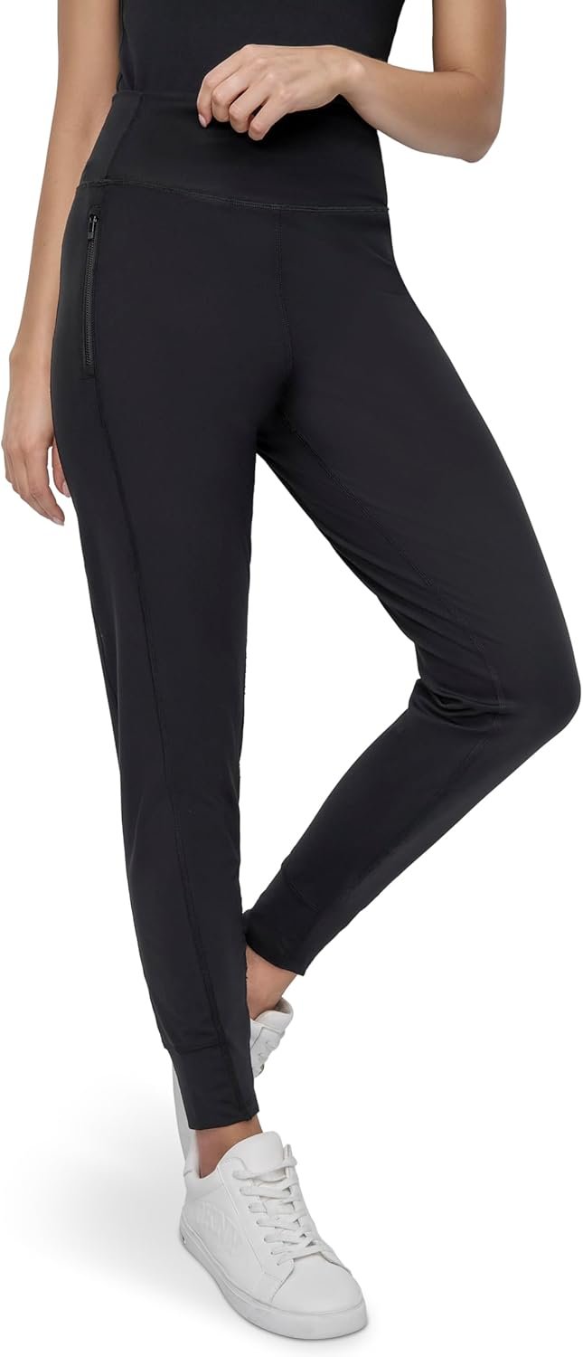 DKNY Women’s Slim Fit Jogger with Lock Zip Pockets