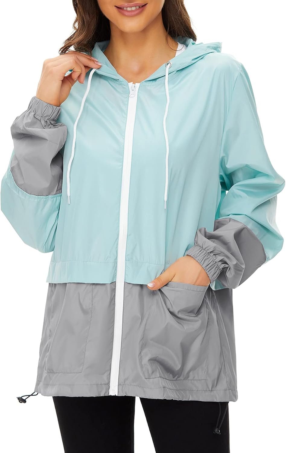 Zando Lightweight Rain Jacket Women Waterproof – Raincoat for Women Packable Rain coat Hooded Windbreaker for Travel Outdoor