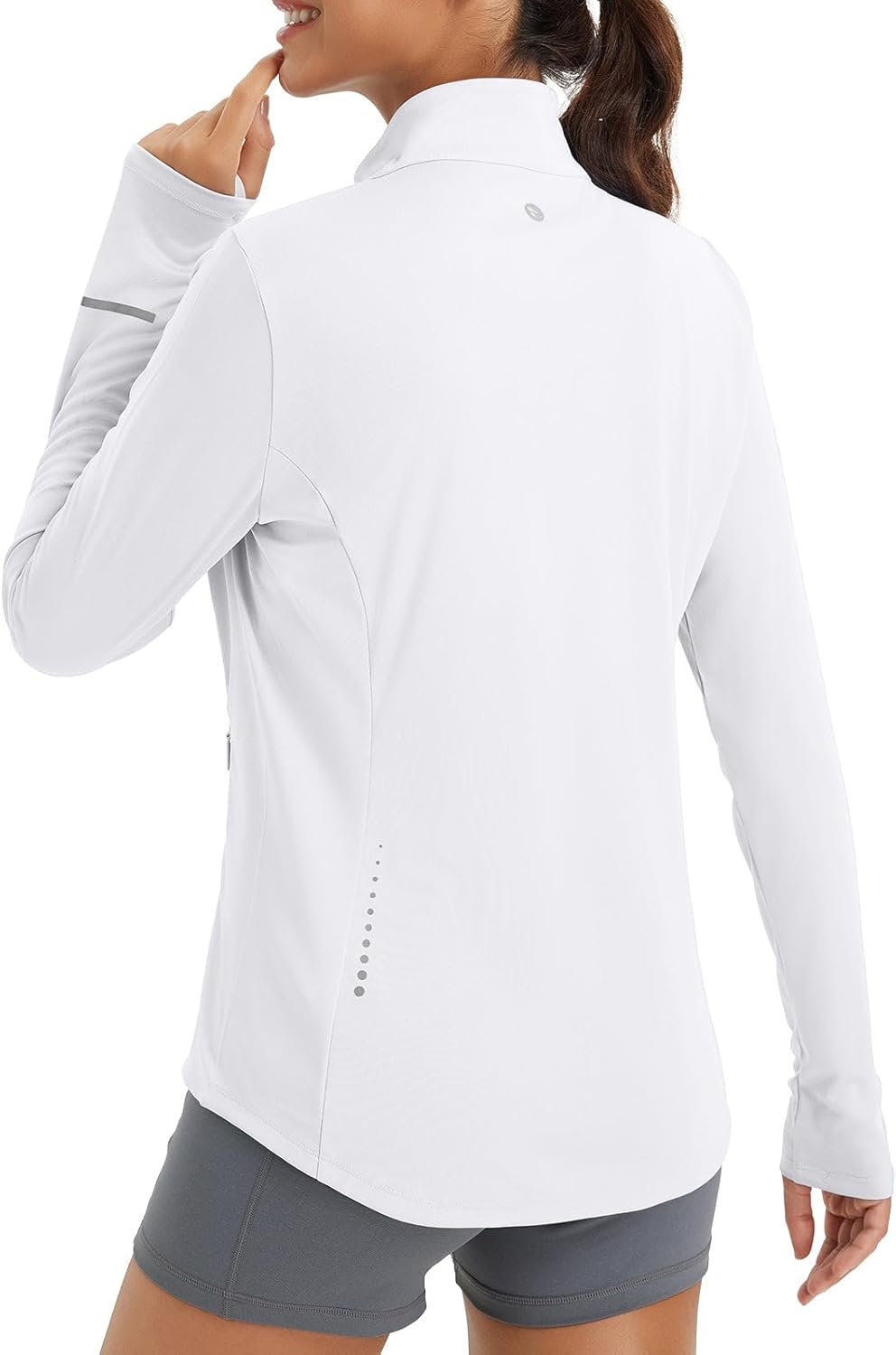 baleaf Women’s Sun Shirts UPF 50+ Lightweight Running Jacket UV Protection Athletic Full Zip Long Sleeve Pockets