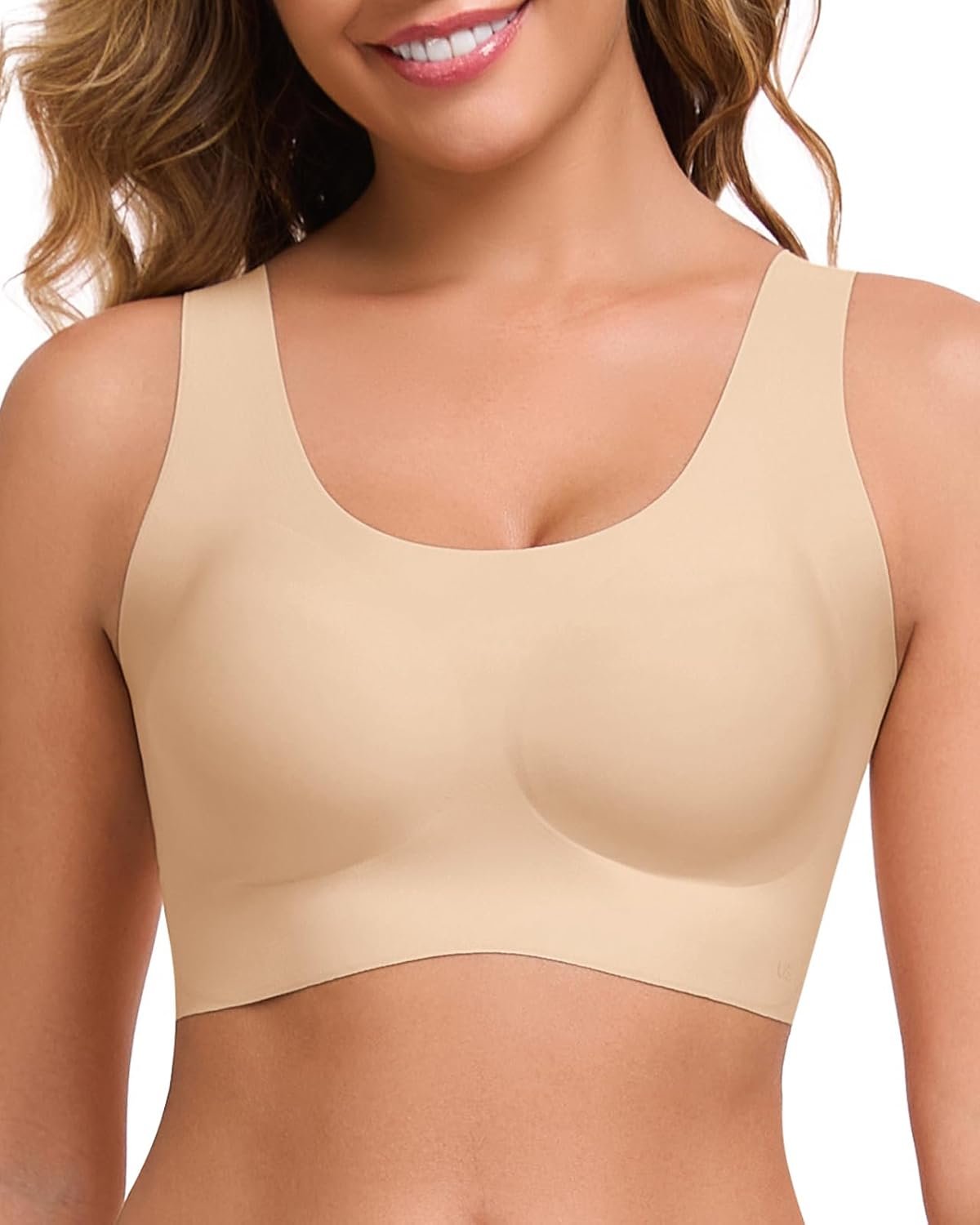 Ubras Seamless Bras for Women Light Support Wireless Bralette Comfortable Soft Smooth Pull On Bras
