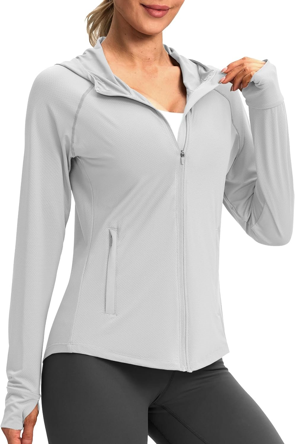 G Gradual Women’s UPF 50+ Sun Protection Hoodie Jacket Lightweight Zip Up Jackets Long Sleeve Shirts for Women Hiking Outdoor