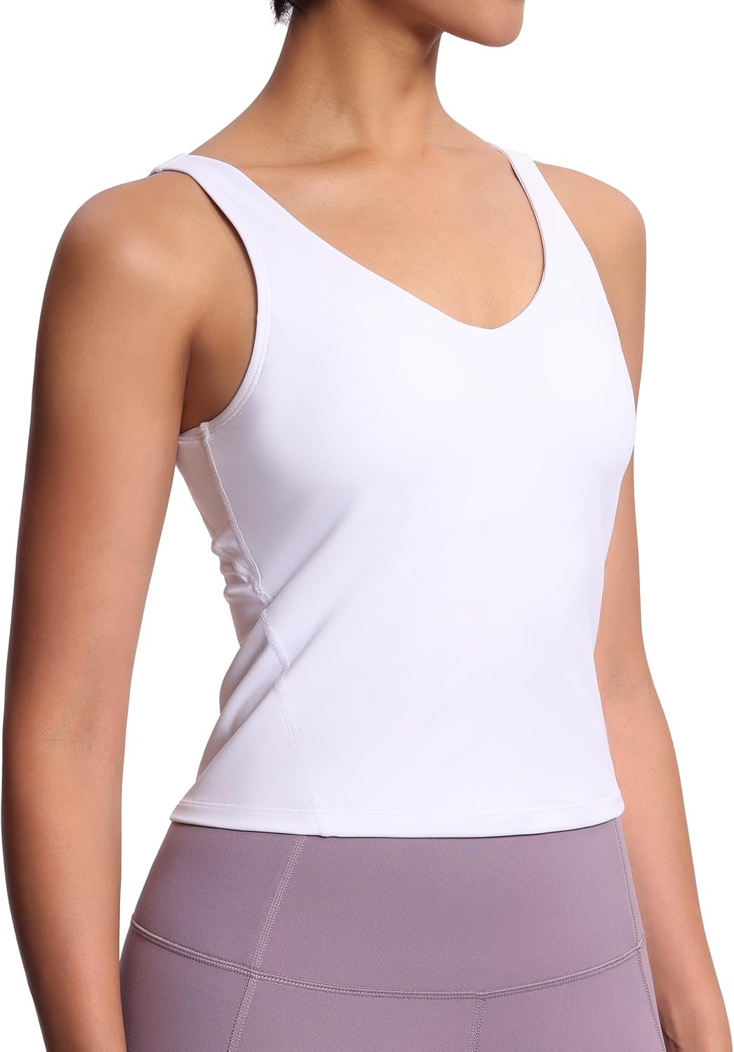 THE GYM PEOPLE Women’s Longline Sports Bra Wirefree Padded Workout Yoga Tank Top