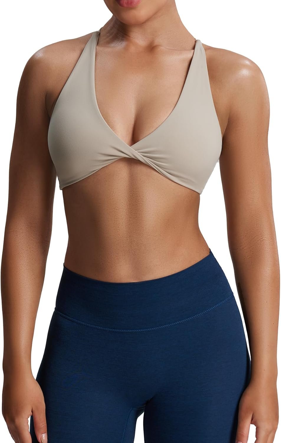 Aoxjox Women’s Workout Sports Bras Fitness Metamorph Sienna Twist Bra Yoga Crop Tank
