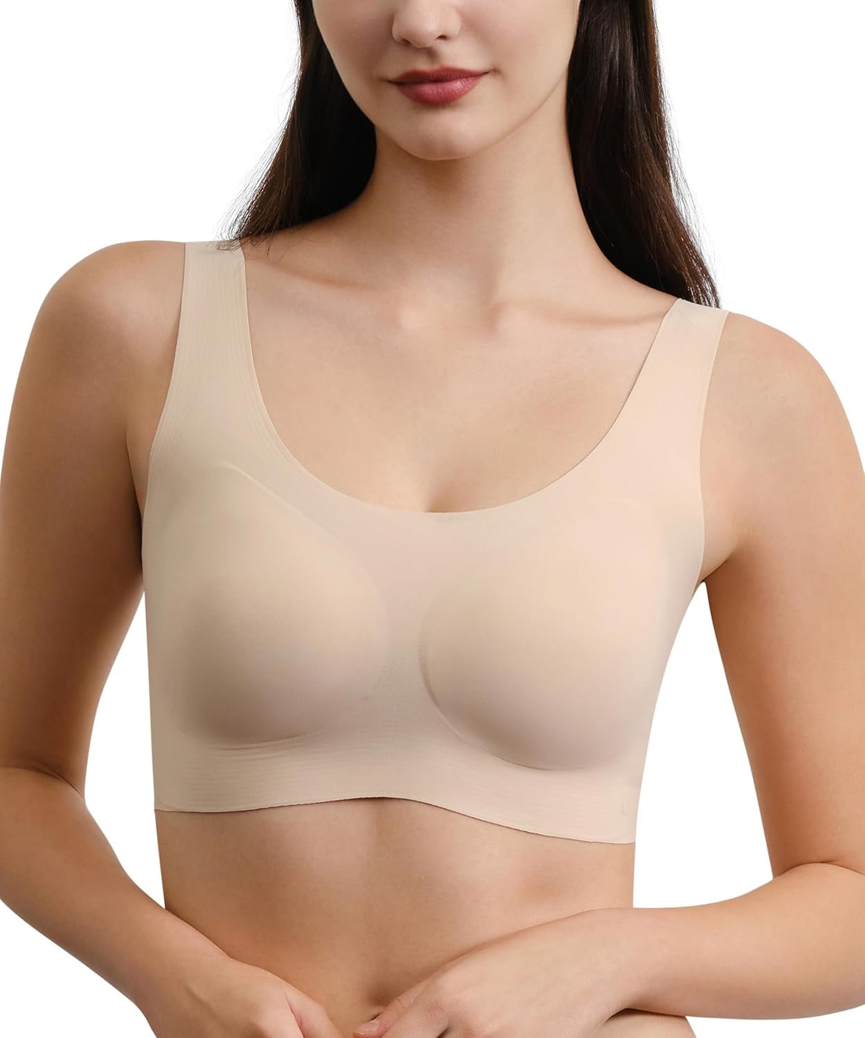 Ubras Seamless Bras for Women Smooth Comfortable Jelly Dot Wireless Bralette Full Coverage Pull On Breathable Bras
