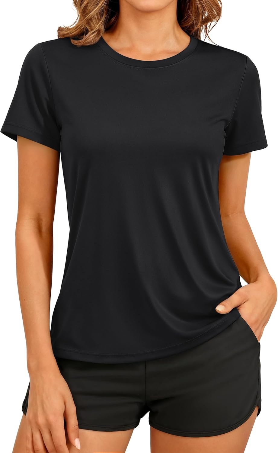 TACVASEN Women’s Short Sleeve Workout Shirts UPF 50+ Sun Protection Quick Dry Athletic Tops for Running Gym Tee
