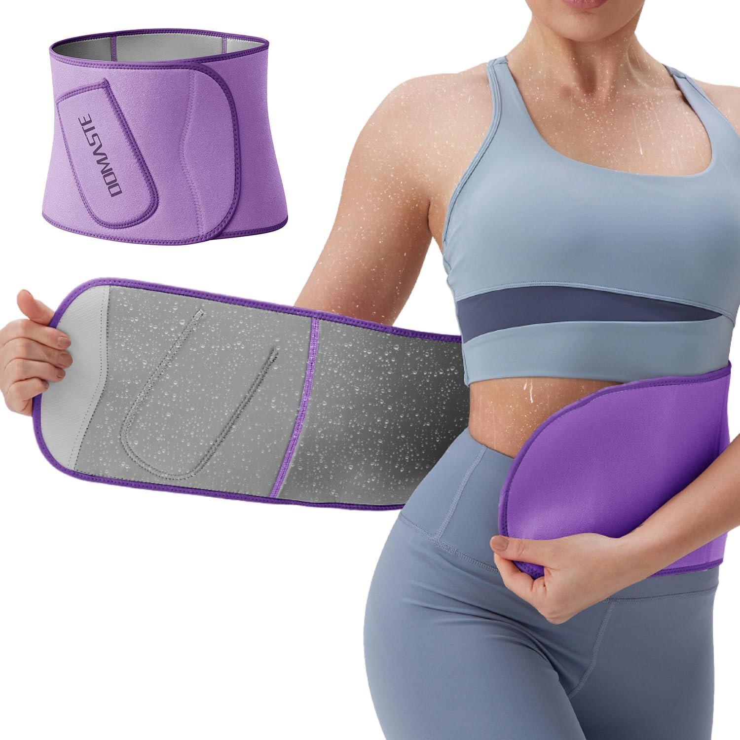 Waist Trimmer for Women & Men – Sweat Belt Waist Trainer Stomach Wrap for High-Intensity Training & Workouts