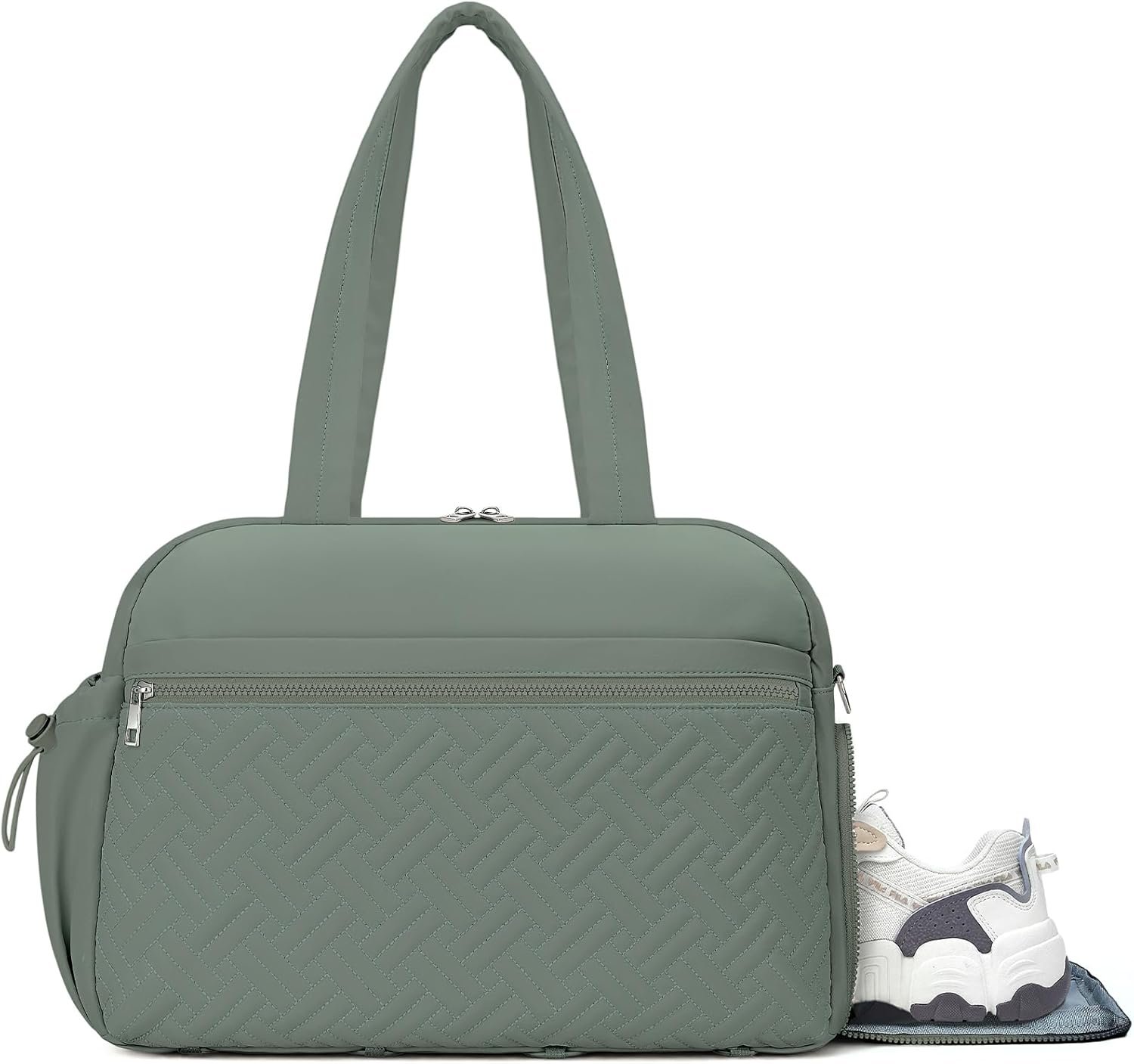 SYTRAH Gym Bag for Women, Lightweight Workout Duffle Bag with Shoe & Wet Separation for Gym, Yoga, Travel & Overnight, Stylish Sports Bag with Adjustable Shoulder Strap Green