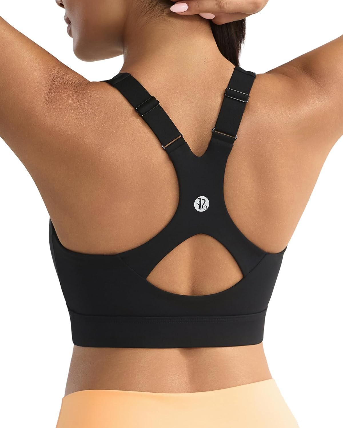 RUNNING GIRL Sports Bra for Women,Adjustable Straps Supportive High Impact Sports Bra with Sewn in Pads