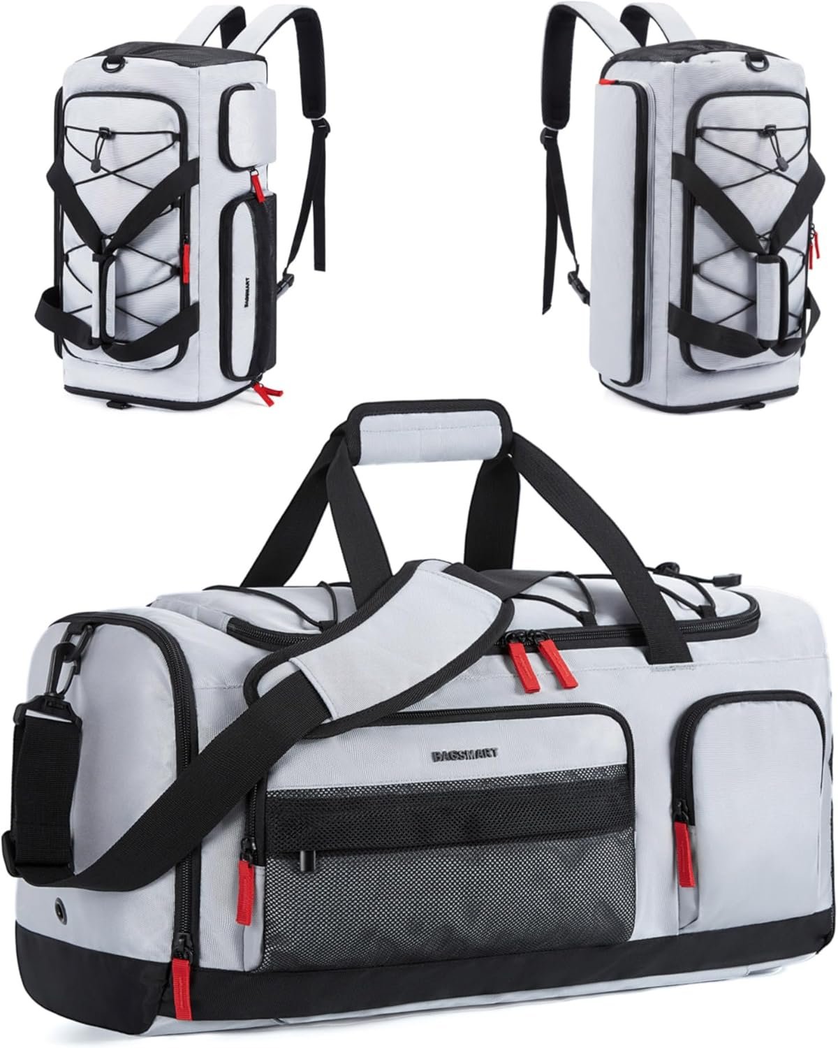 BAGSMART Gym Bag for Women & Men, Sports Travel Duffel Backpack with Shoe Compartment Laptop Compartment, Water Resistant Carry On Weekender Bag for Airplane