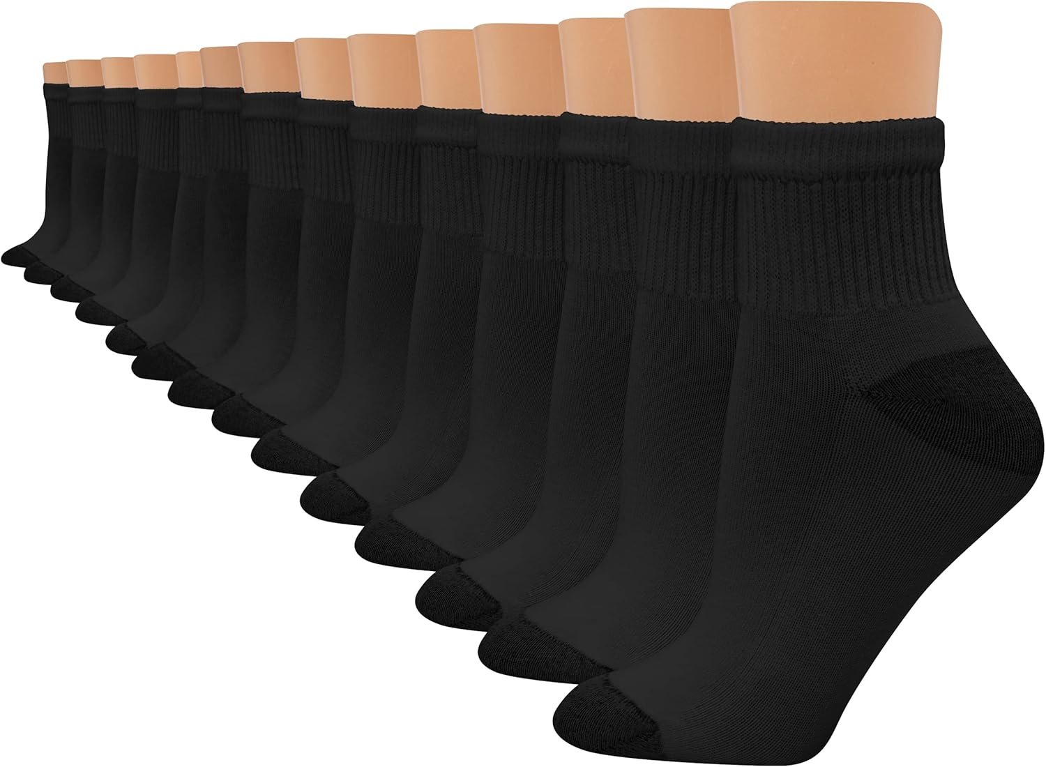 Hanes Women’s Cushioned Athletic Ankle Socks (10-Pack)