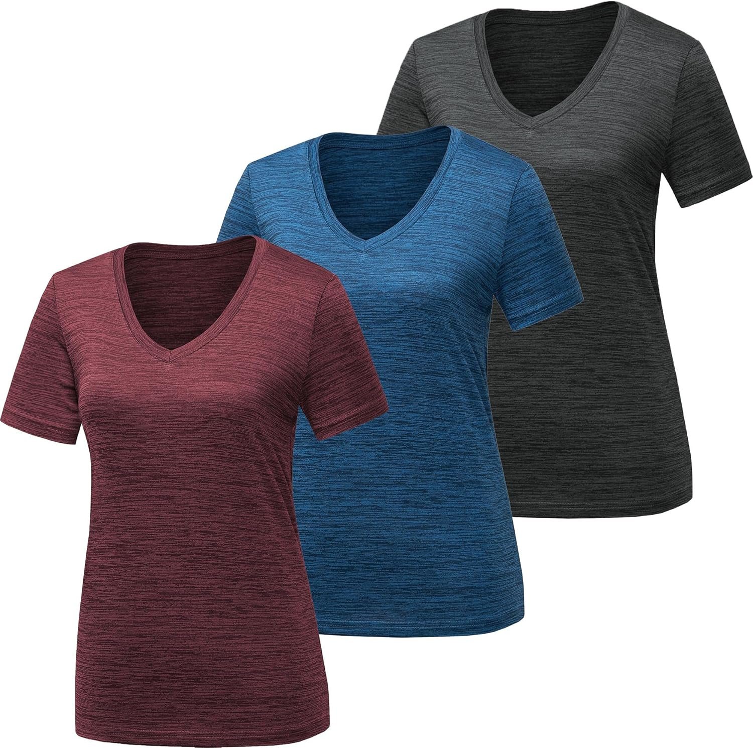 BALENNZ Workout Shirts for Women, Moisture Wicking Quick Dry Active Athletic Women’s Gym Performance T Shirts