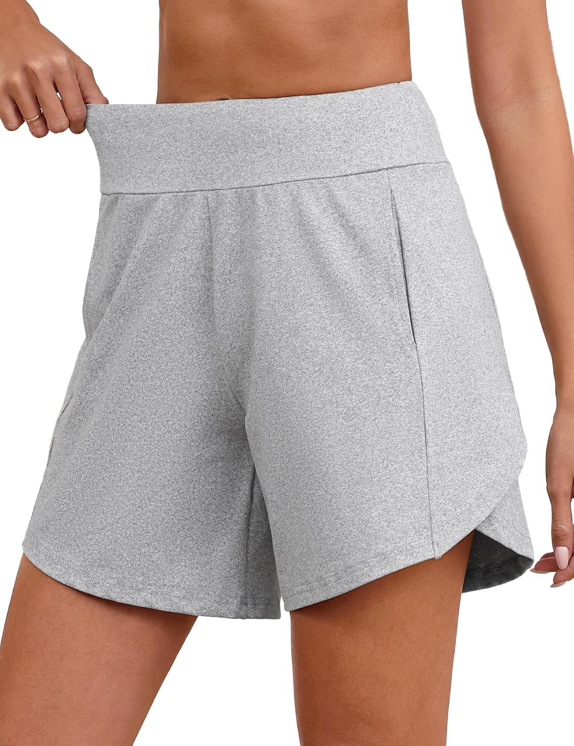 Quenteen Womens Bermuda Shorts Lounge Athletic Running Shorts Casual Loose Yoga Short High Waisted Sweat Shorts