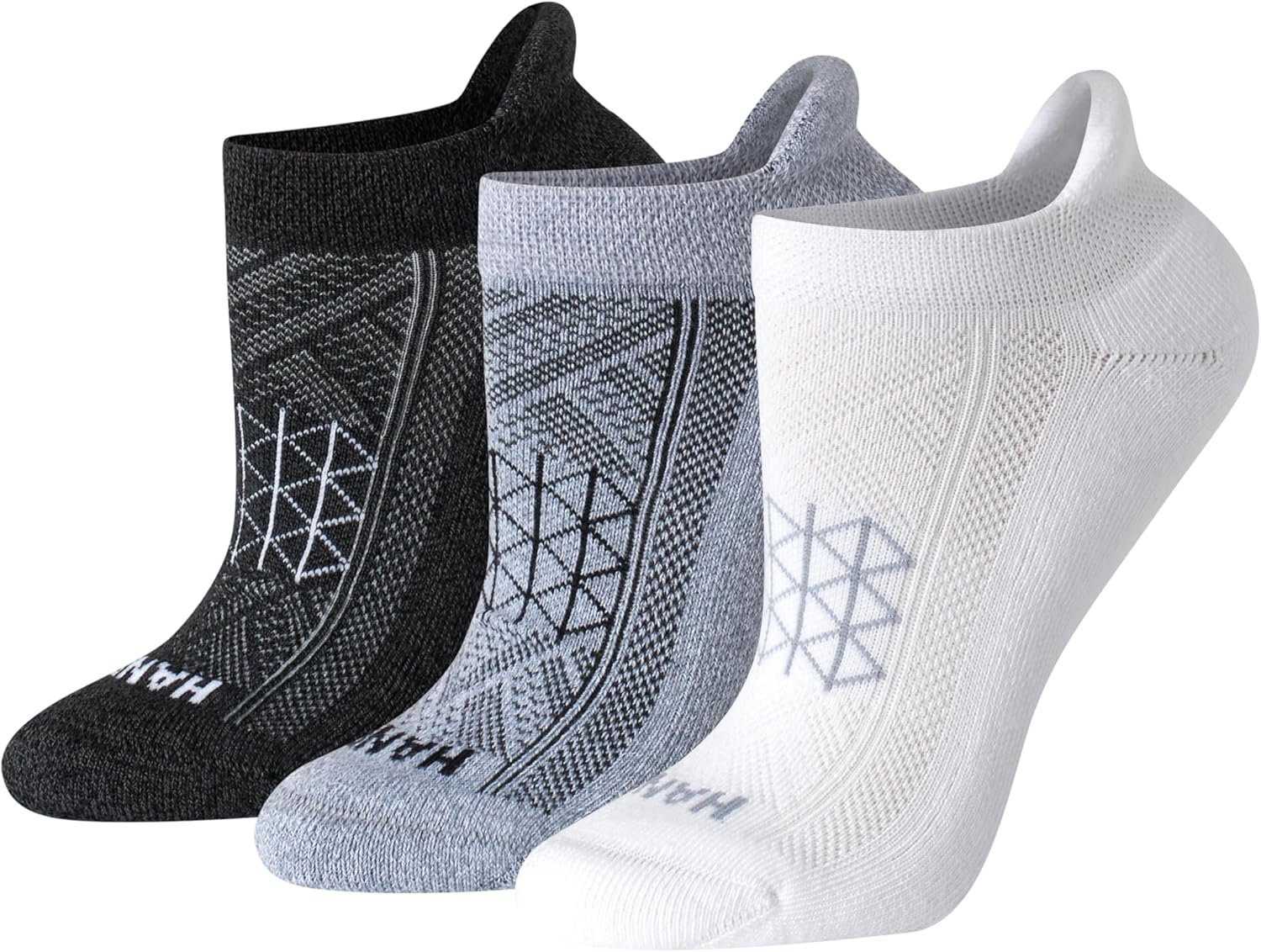 Hanes Women’s No Show Running Socks, Absolute Run Socks, Breathable No Show Tab Socks for Running, 4-pack