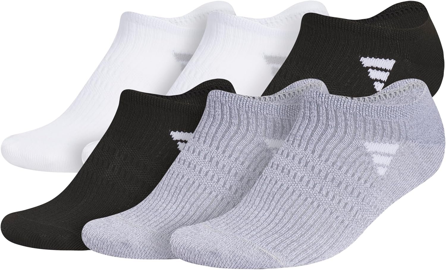adidas womens Superlite No Show Socks (6-pair Pack) Low Profile Below Ankle