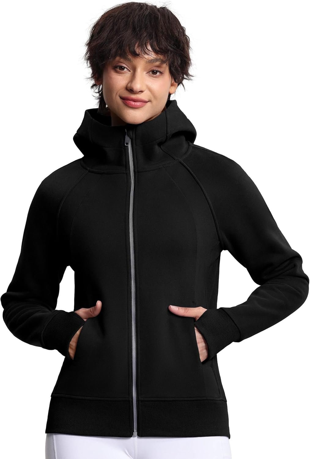 THE GYM PEOPLE Women’s Zip Up Hoodies Fleece Workout Jackets Sweatshirts with Pockets Thumb Hole