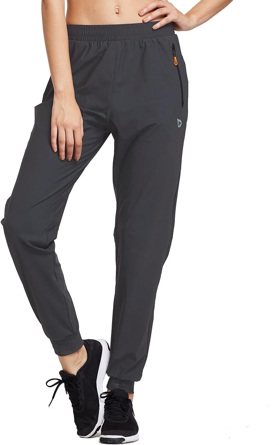 baleaf Women’s Joggers Running Pants Quick Dry Lightweight Workout with Zipper Pockets Drawstring Hiking Travel Gym
