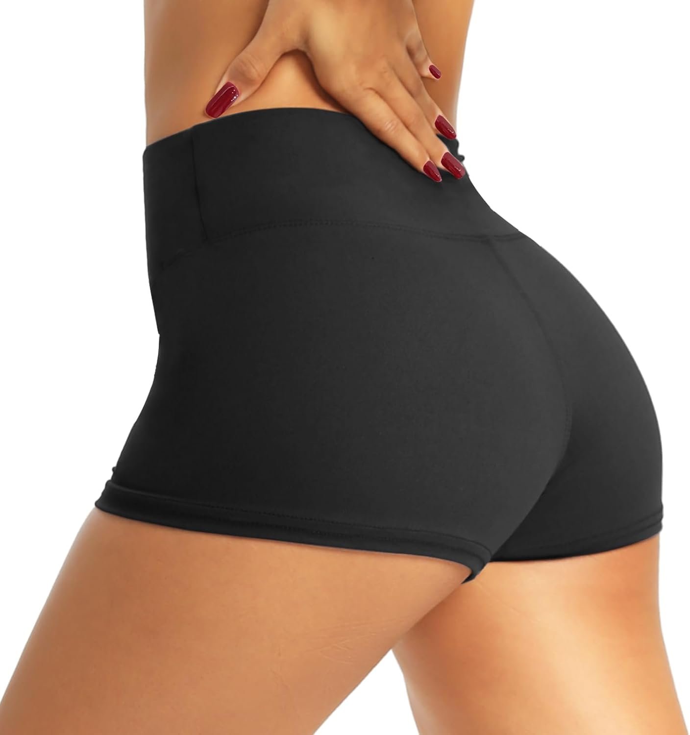 QGGQDD Workout Biker Shorts for Women – 3″/5″/8″ High Waisted Tummy Control Spandex Booty Shorts for Gym Yoga Volleyball