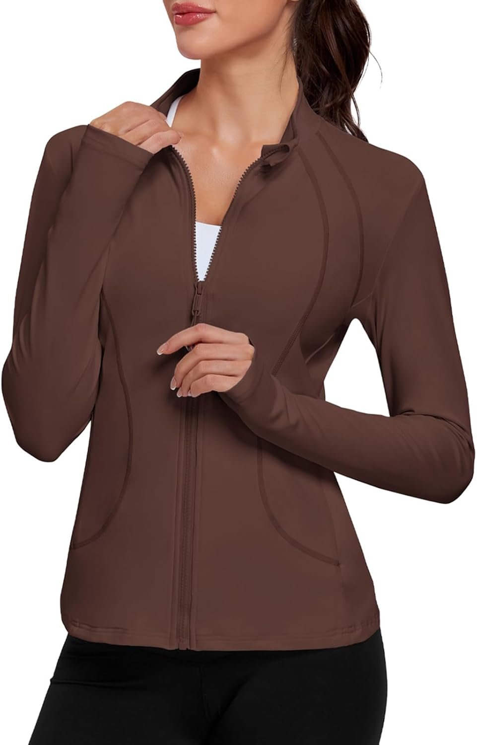 VUTRU Womens Workout Athletic Jackets Zip Up Sport Track Shirts Gym Yoga Sportswear with Pockets