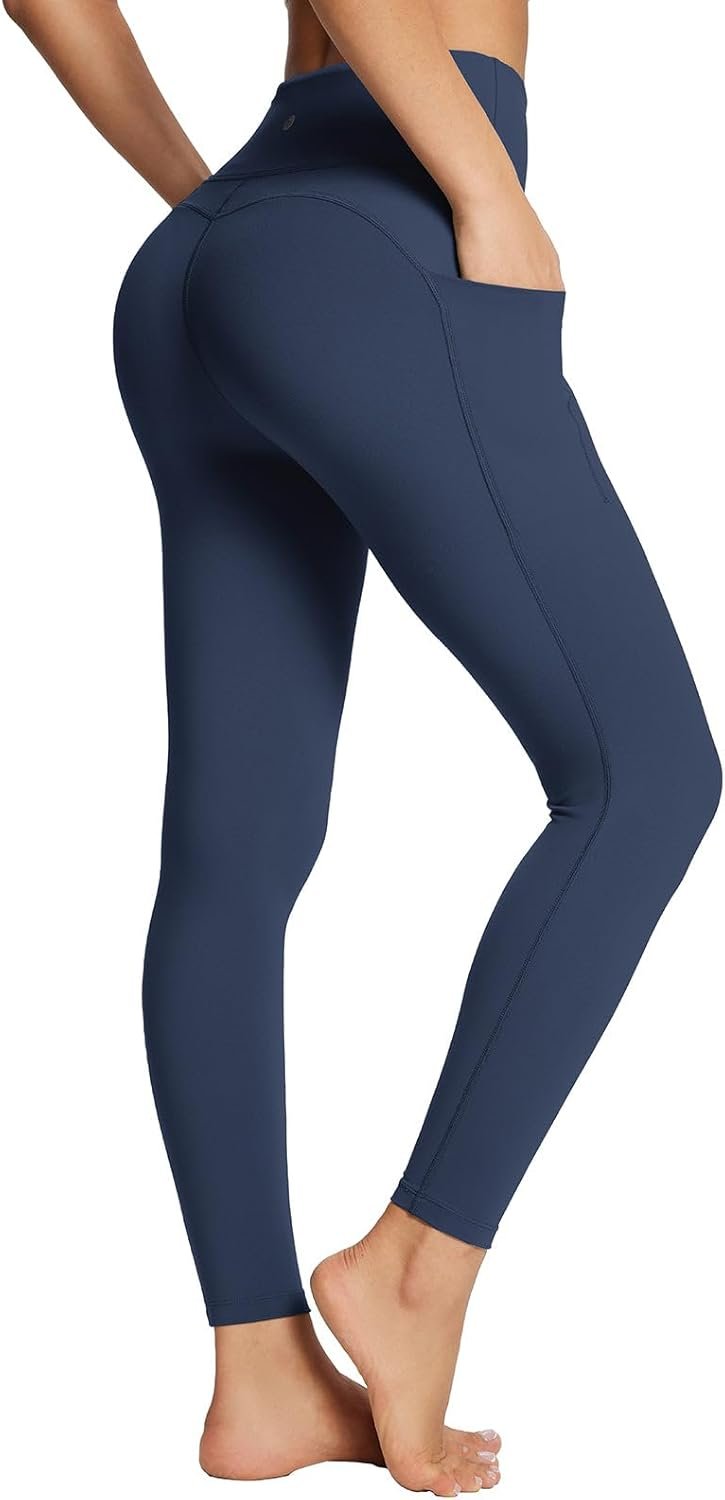 baleaf Women’s Leggings with Pockets Tummy Control Workout High Waisted Athletic 7/8 Ultra Soft Gym Yoga Ankle Pants