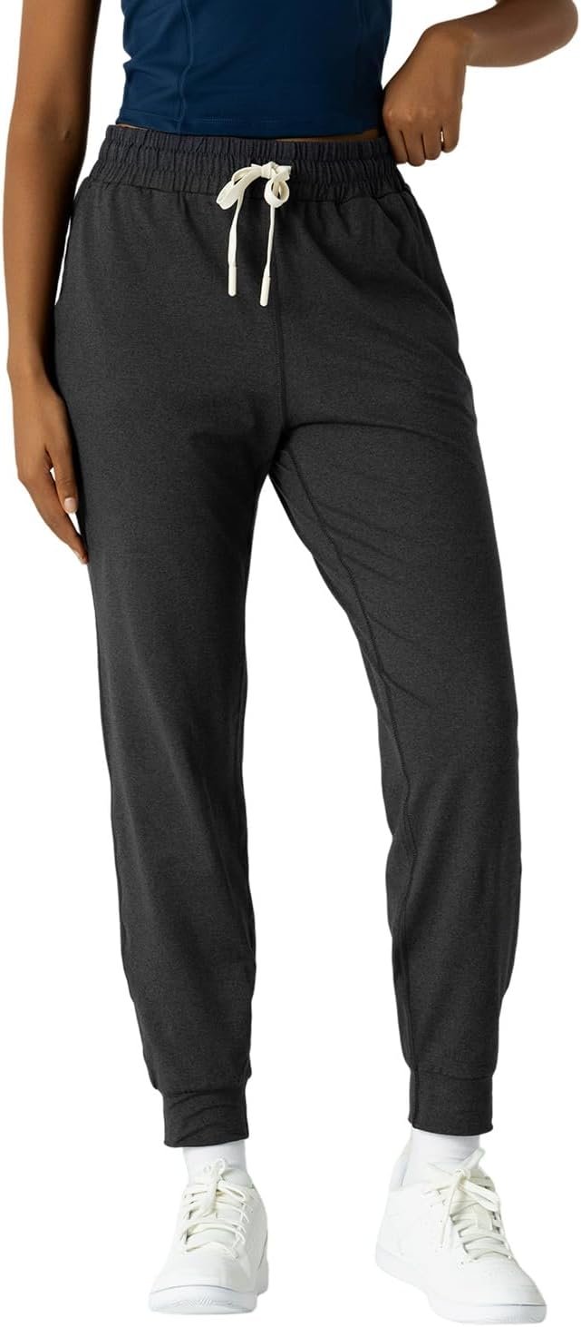 Women’s Moisture Wicking Jogger Pants for Fitness, Drawstring Waist, Side Pockets, Soft Breathable for Running, Casual Sports