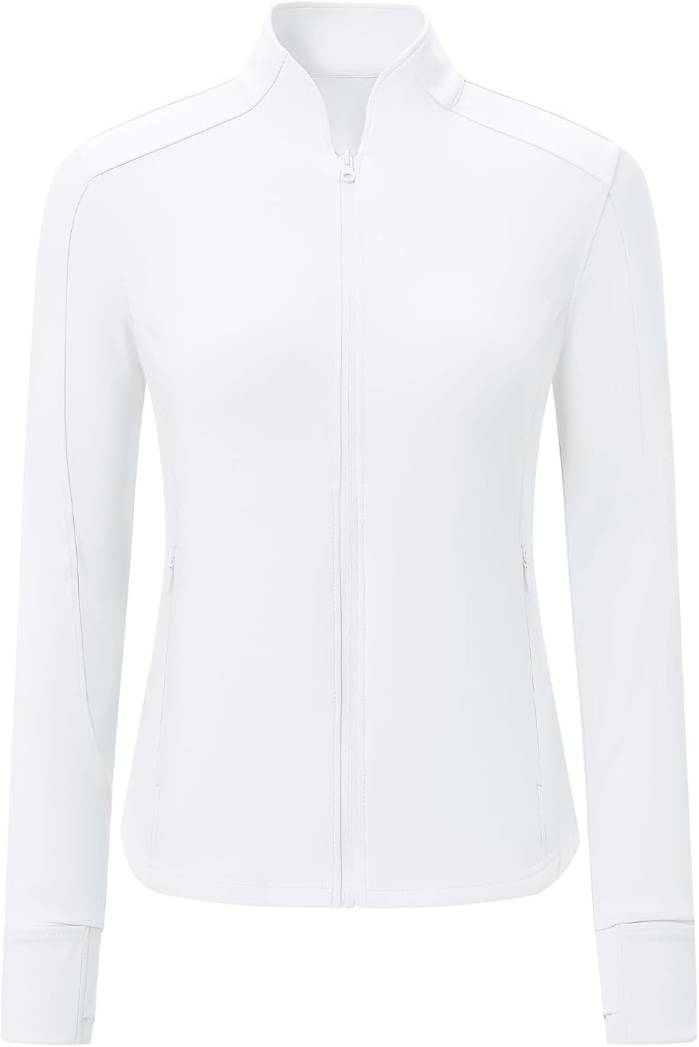 BGOWATU Women’s Workout Athletic Jacket Full Zip Running Jackets Gym Yoga Track Tops with Pockets Thumb Hole