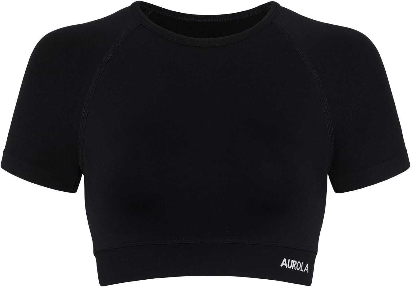 AUROLA Influence Crop Top Workout Shirts for Women, Ultra-Soft Seamless Gym T Shirts Short Sleeve Running Workout Tops