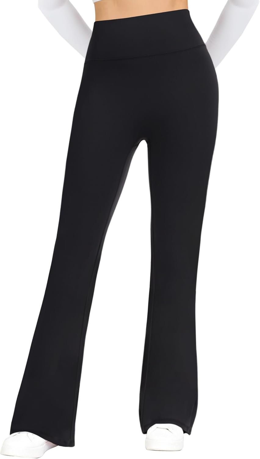 FireSwan Flare Leggings for Women High Waisted Seamless Yoga Pants with Tummy Control Bootcut Bell Bottoms Leggings