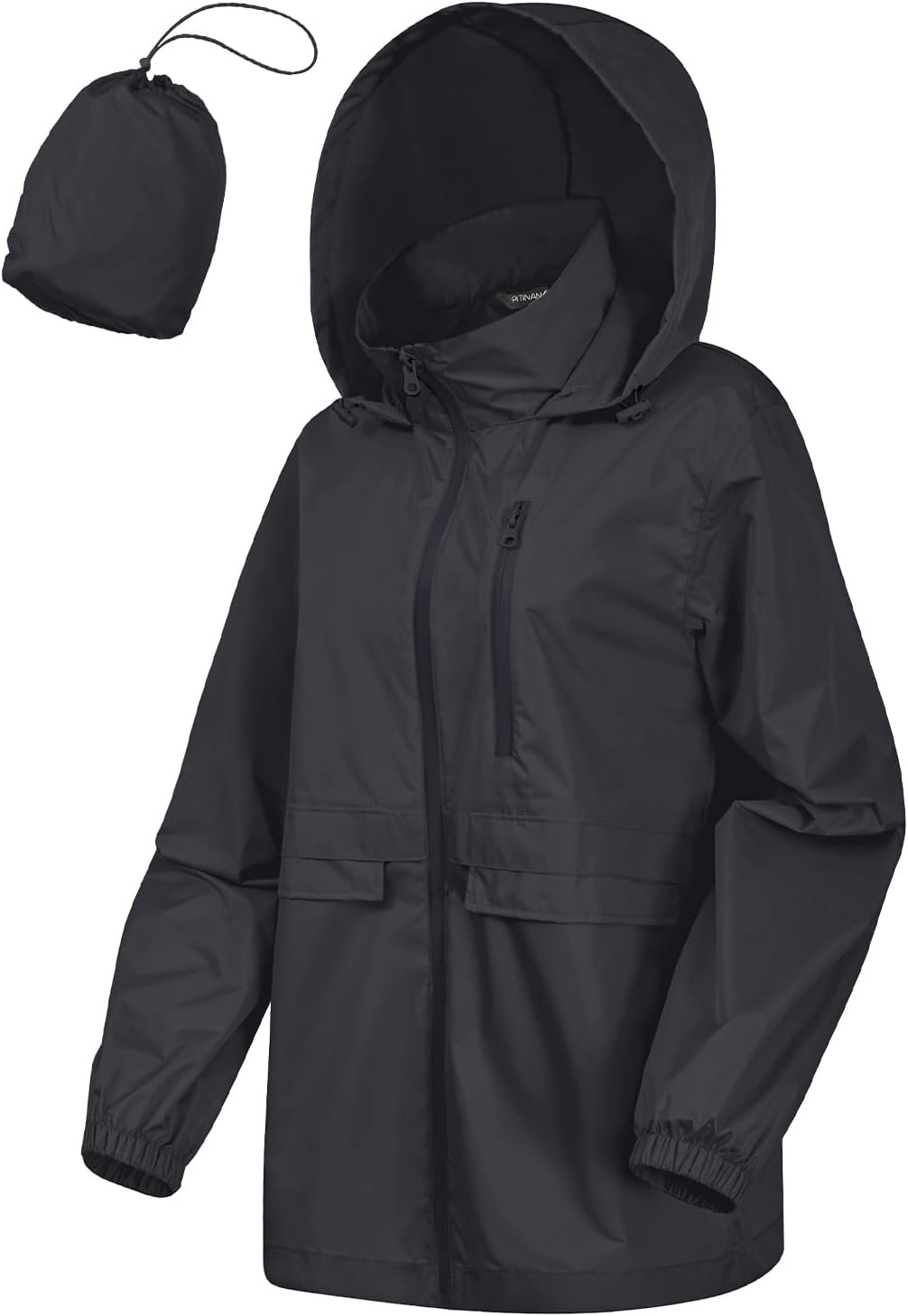 CRIPOM Women’s Rain Jacket Waterproof Lightweight Packable Raincoat with Hood for Golf Hiking Travel Windbreaker