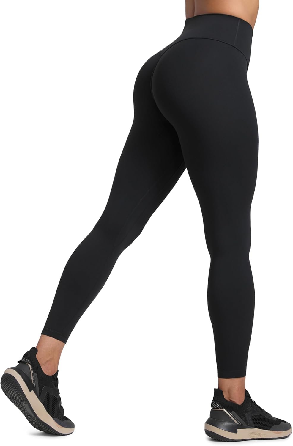 High Waisted Buttery Soft Leggings for Women-Butt Lifting No Front Seam Tummy Control Workout Gym Yoga Pants with Pocket
