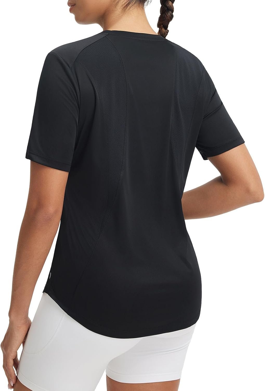 baleaf Women’s Workout Tops Short Sleeve Mesh Back Quick Dry Breathable UPF 50+ Athletic Shirts for Running Gym Hiking Tee