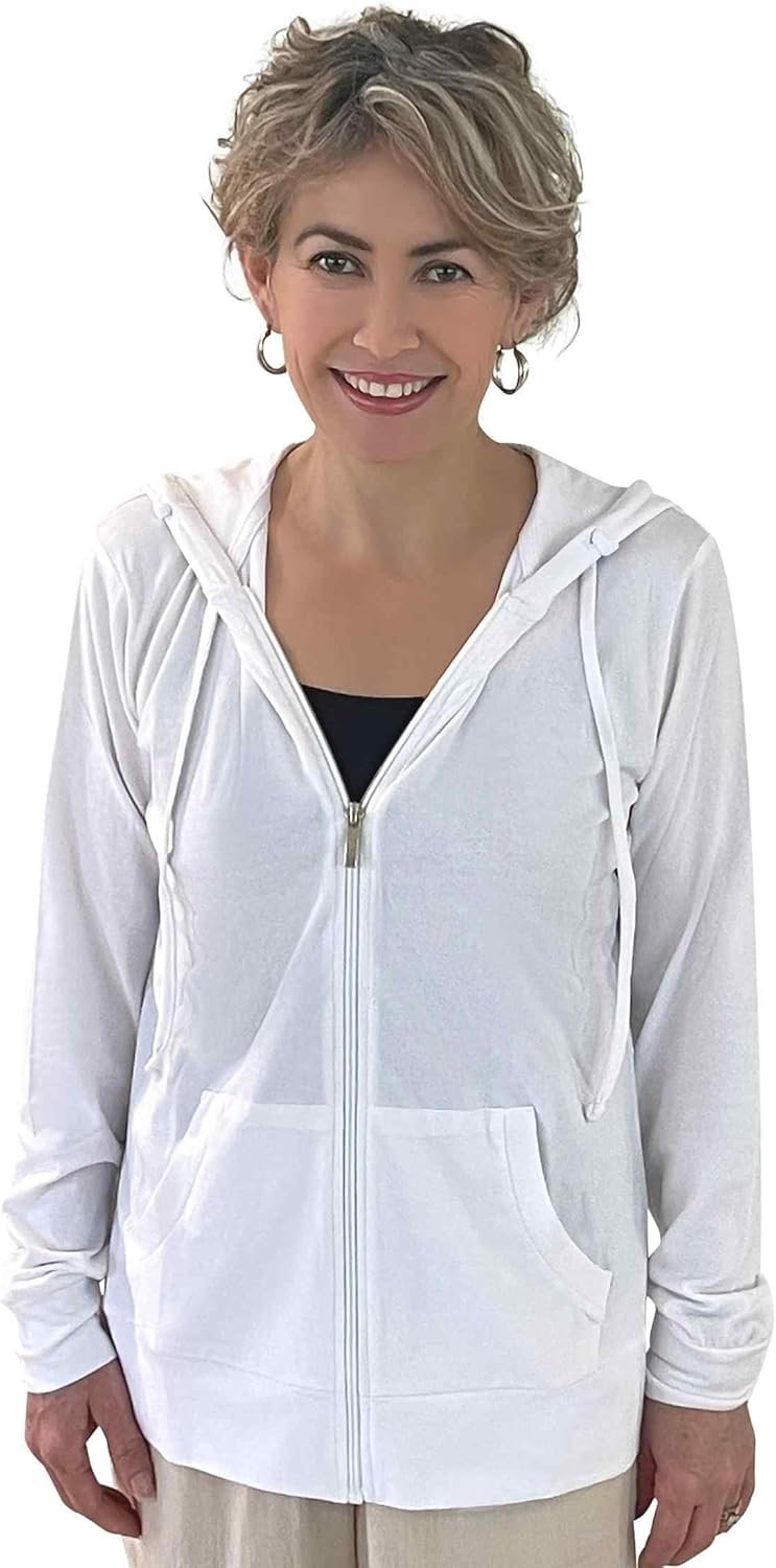 Women’s Active Casual Thin Cotton Zip-Up Hoodie by COUVER Store