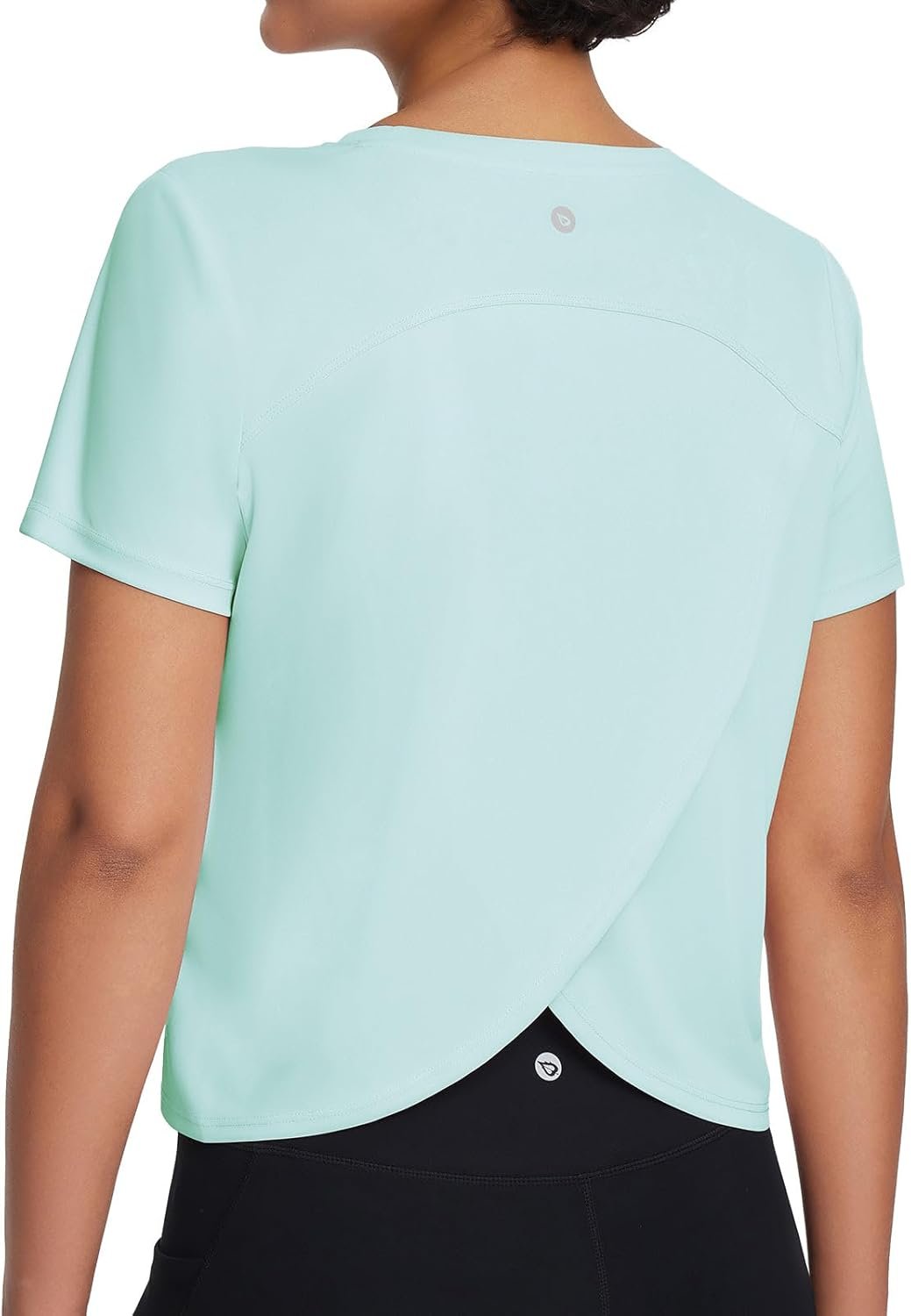 baleaf Women’s Athletic Sun Shirts Short Sleeve Running Tops Workout Cropped Split Back UPF 50+ Quick Dry Lightweight