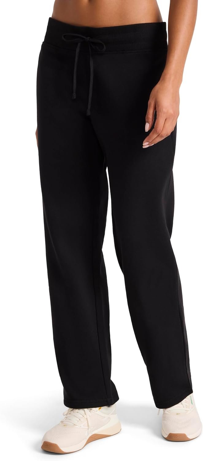 Reebok Women’s Cozy Classic Sweatpant, Standard Fit, 30” Inseam, Midweight Cotton-Poly Fleece Fabric