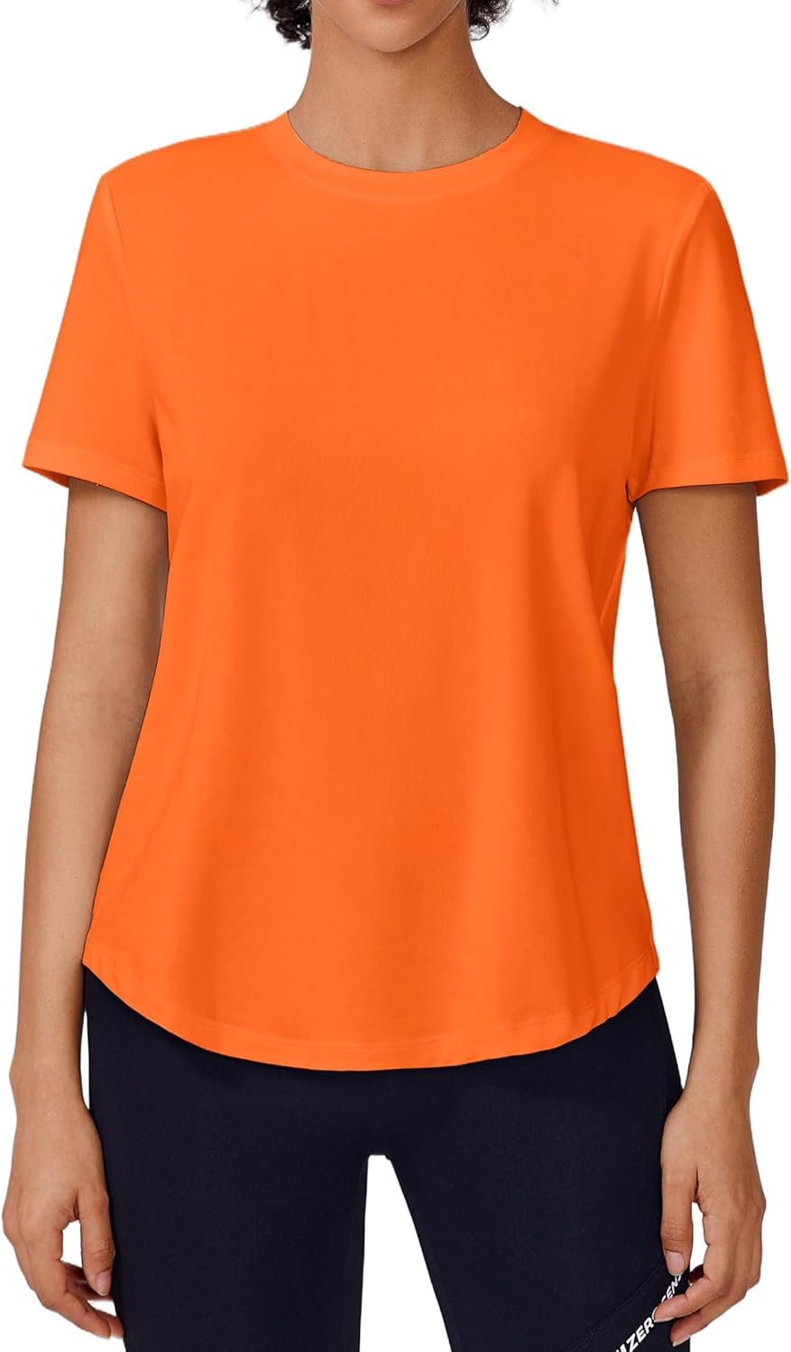 PINSPARK Soft Workout Tops for Women UPF 50+ Sun Protection Shirt Quick Dry Athletic Running Hiking Travel Basic Tee Shirts
