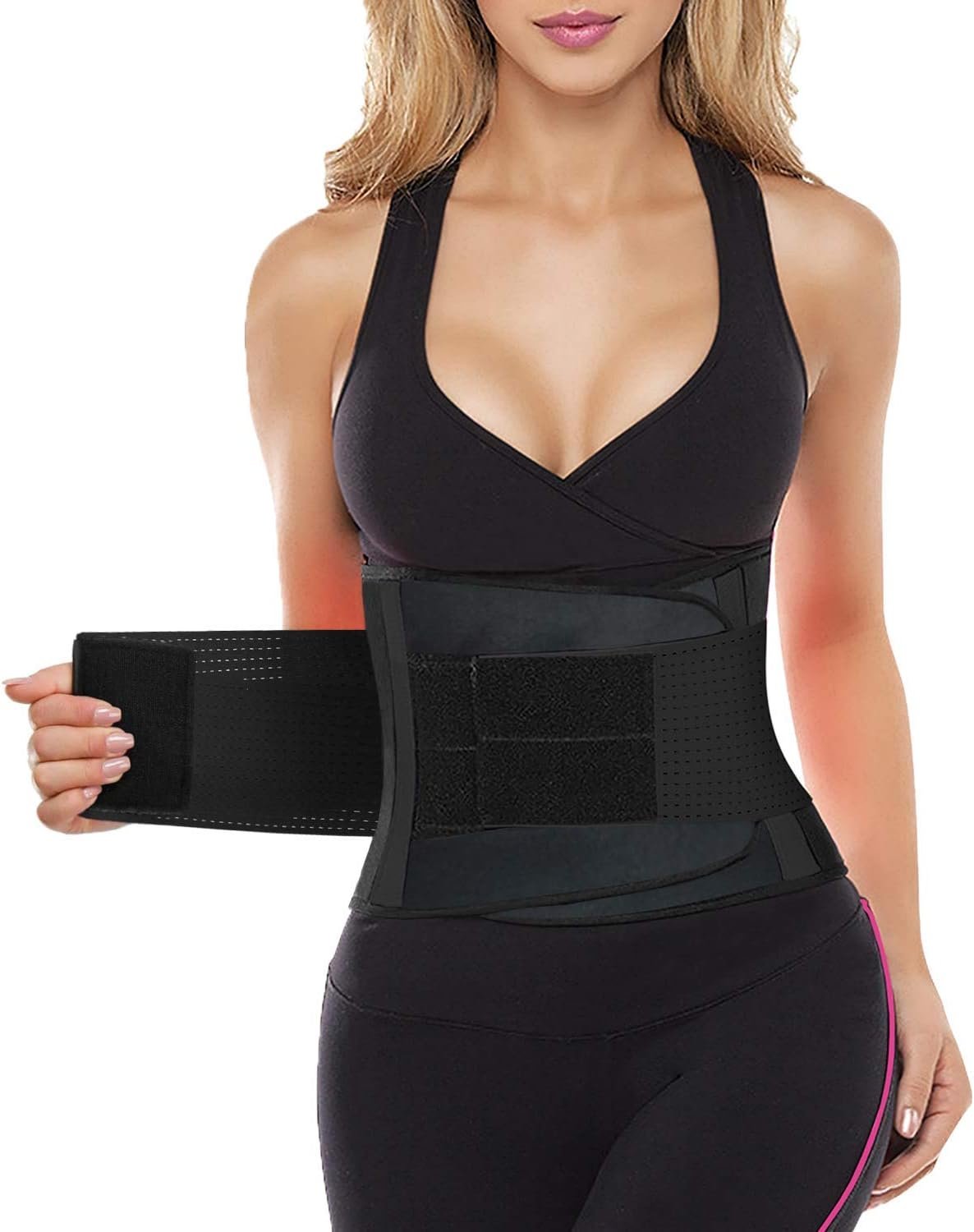 YIANNA Women Waist Trainer Belt – Slimming Sauna Waist Trimmer Belly Band Sweat Sports Girdle Belt Weight loss